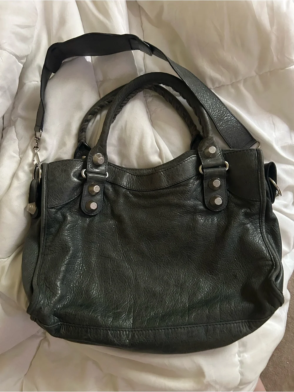 Balenciaga giant 21 anthracite grey Leather City Bag